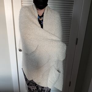 Cream Fuzzy Shawl/Scarf